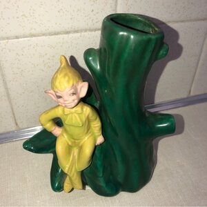 Vintage Pixie Elf Figurine Planter Vase‎